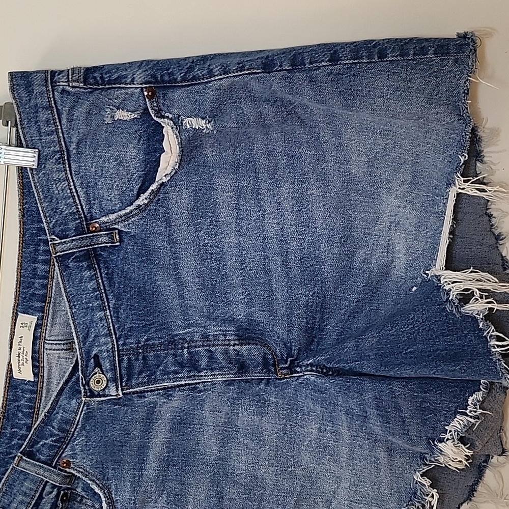 Abercrombie&Fitch The dad high-rise short criss-cross Size 34/18 - Picture 11 of 16